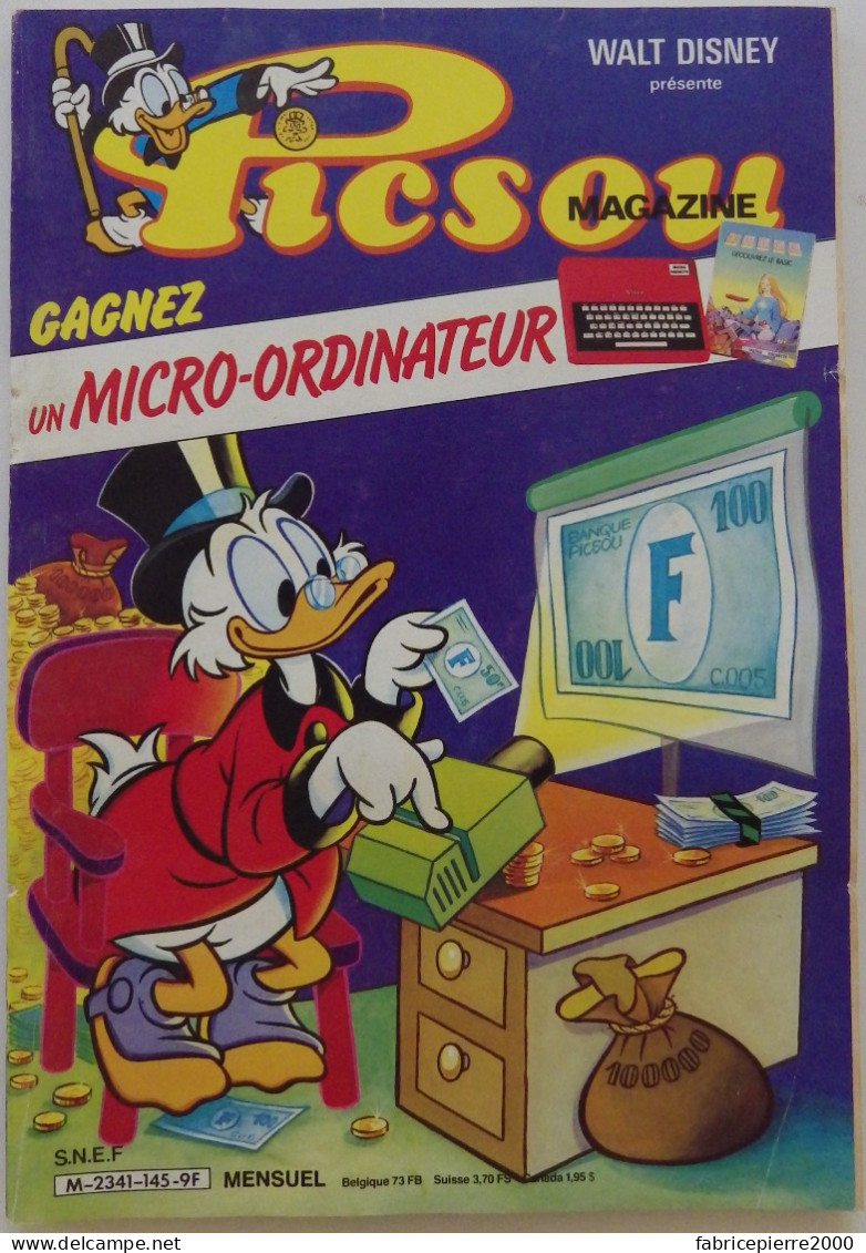 PICSOU MAGAZINE N°145 Mars 1984 Pubs Pic'Mac McDonald's, Poulain, Pates Panzani, Tonimalt, Delavennat - Picsou Magazine