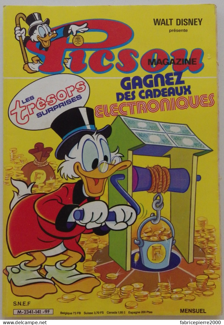 PICSOU MAGAZINE N°141 Nov 1983 Pubs Playmobil Les PlaymoSpace Et Le Train, Technic Lego, CrocMoi Poulain, CBS, Clairefon - Picsou Magazine