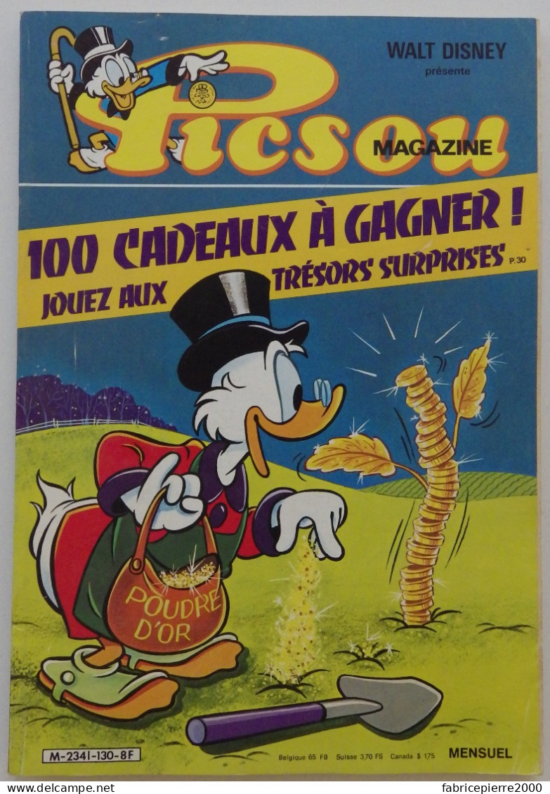 PICSOU MAGAZINE N°130 Décembre 1982. Pubs Playmobil Express, Big Jim Mattel, StarWars Meccano, Lego, TCR - Picsou Magazine