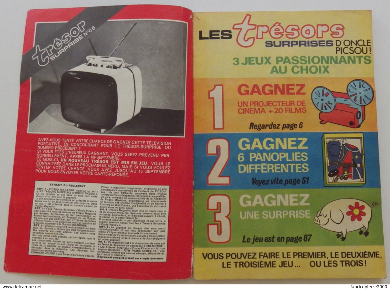 PICSOU MAGAZINE N°67 Septembre 1977 TBE - Picsou Magazine