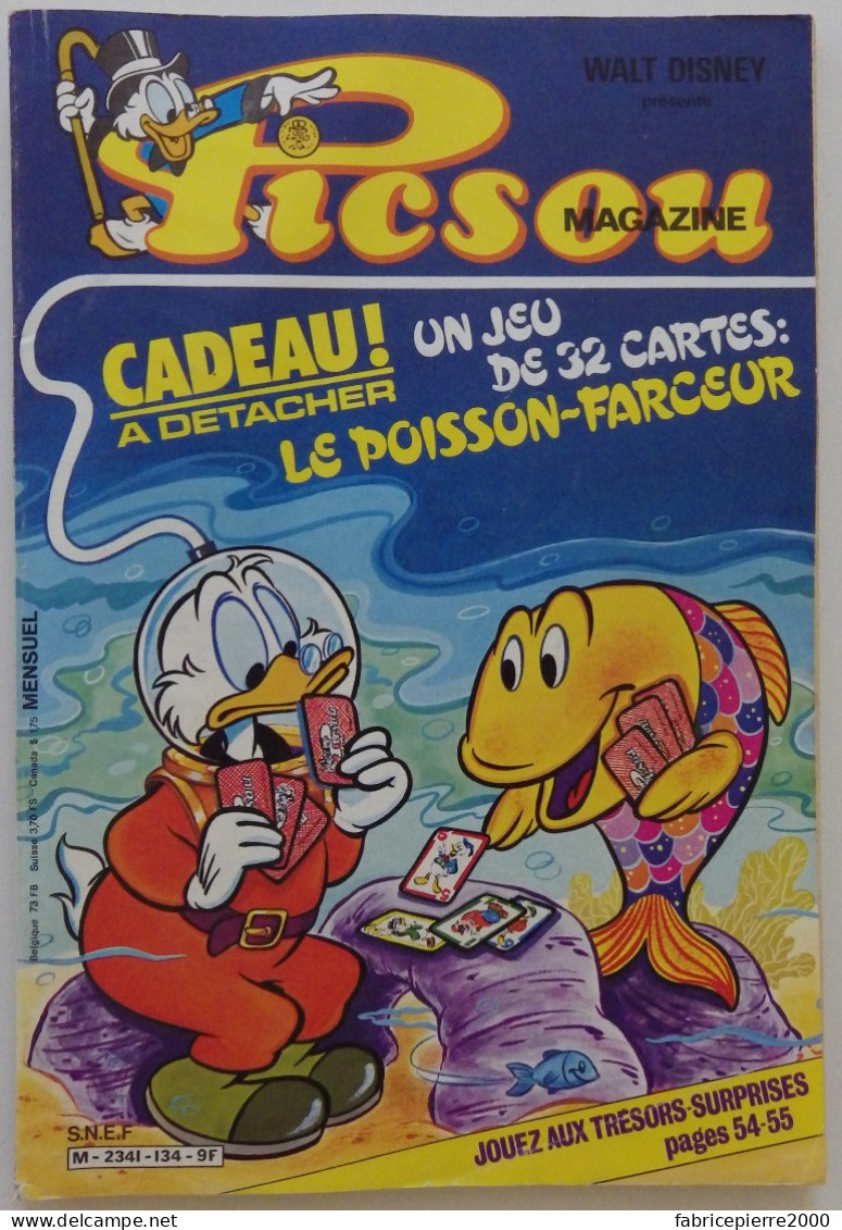 PICSOU MAGAZINE N°134 Avril 1983. TBE Jeux Présents - Picsou Magazine