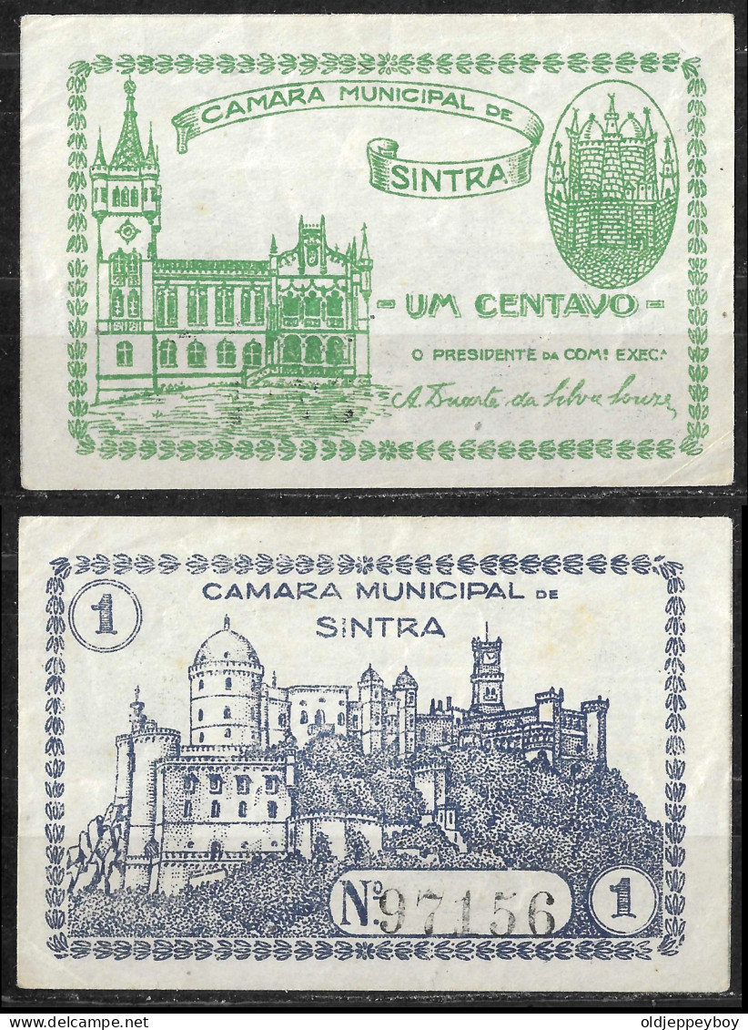 SINTRA - CÉDULA De 1 CENTAVO - ND - PORTUGAL - EMERGENCY PAPER MONEY - NOTGELD - Portugal