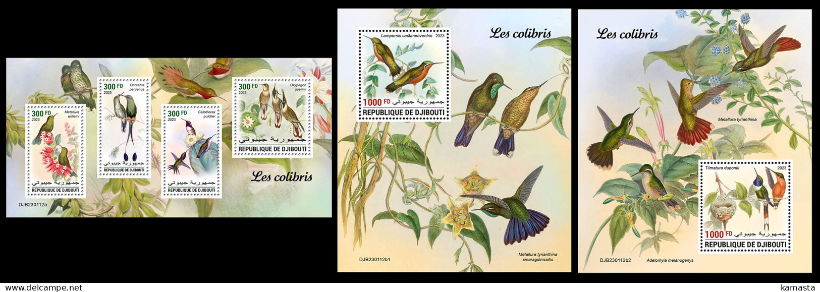 Djibouti  2023 Hummingbirds. (112) OFFICIAL ISSUE - Colibris