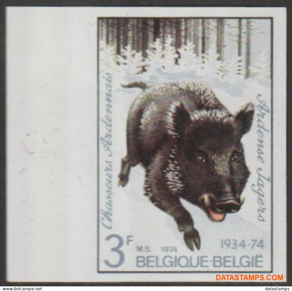 België 1974 - Mi:1785, Yv:1732, OBP:1733, Stamp - □ - Ardense Jagers  - 1961-1980