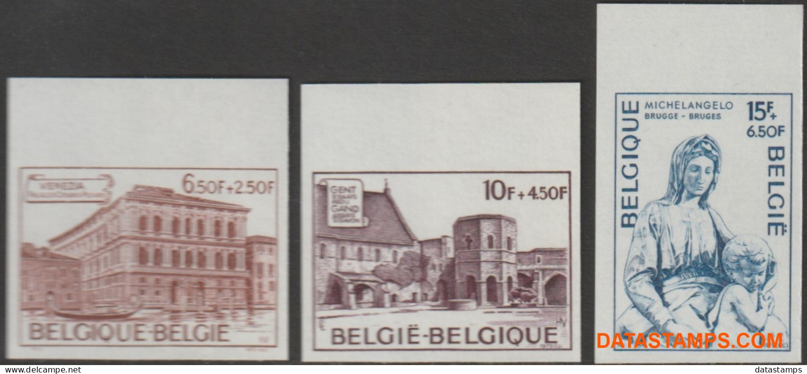 België 1975 - Mi:1811/1813, Yv:1753/1755, OBP:1759/1761, Stamp - □ - Culturele Uitgifte  - 1961-1980