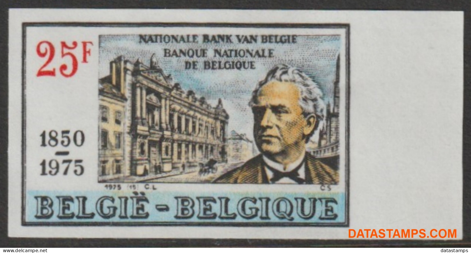 België 1975 - Mi:1833, Yv:1776, OBP:1781, Stamp - □ - Nationale Bank  - 1961-1980