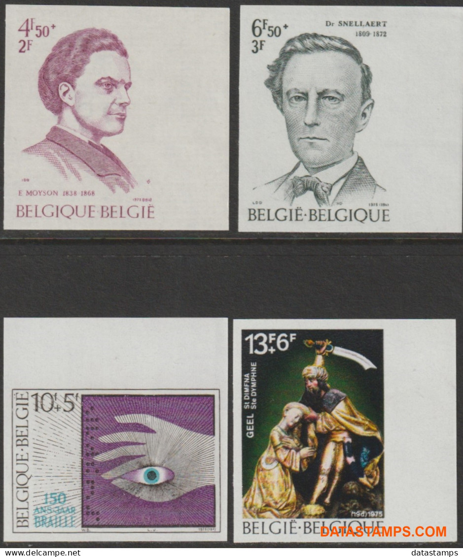 België 1975 - Mi:1837/1840, Yv:1780/1783, OBP:1785/1788, Stamp - □ - Solidariteit  - 1961-1980