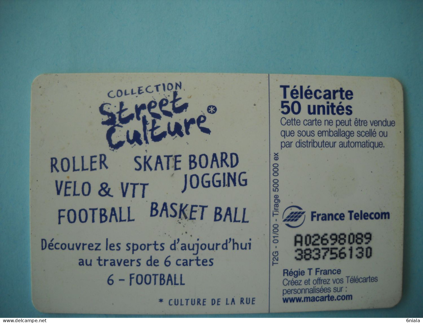 7605 Télécarte  Collection Street Culture  Foot Football  N° 6  ( 2 Scans ) 50 U - Deportes