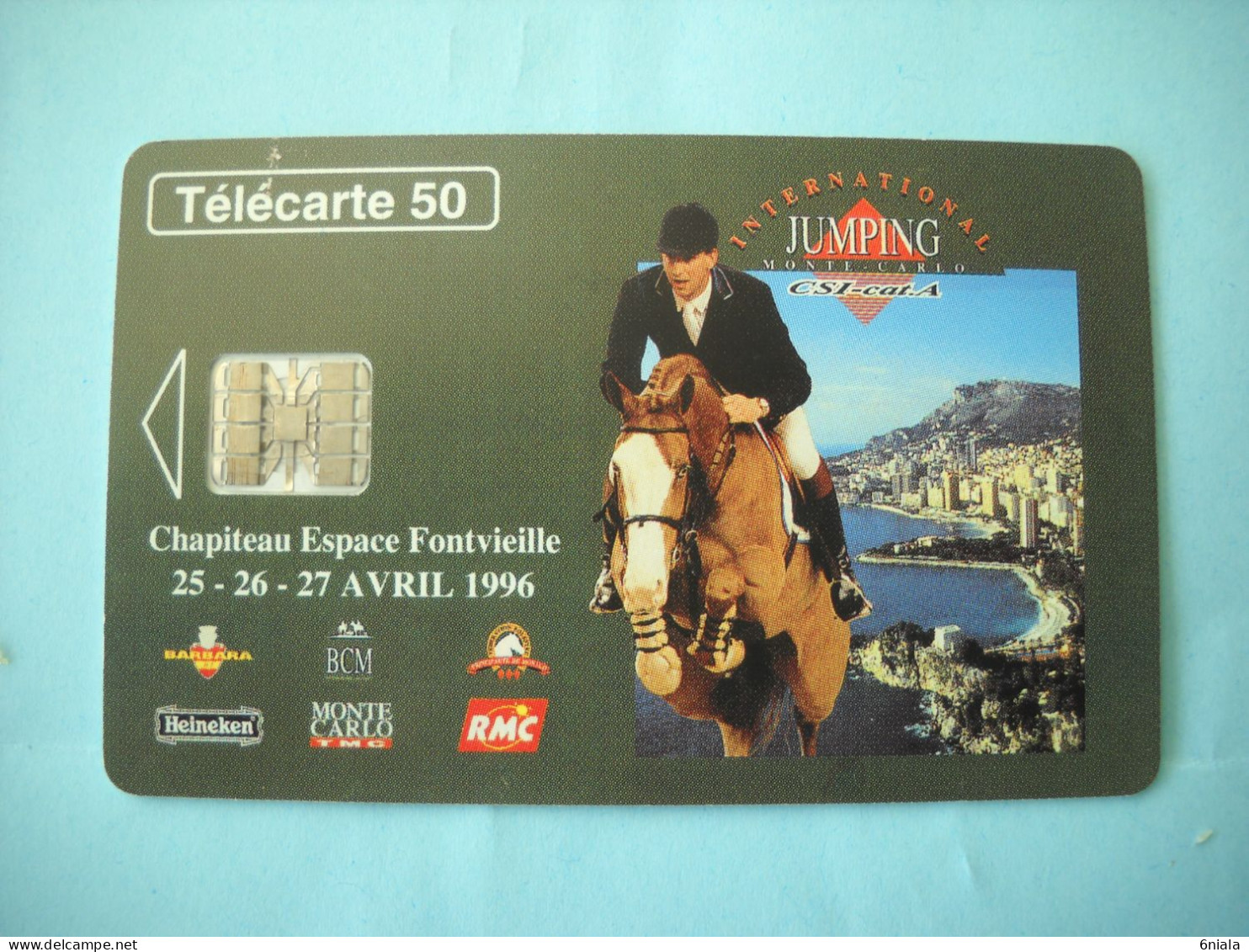 7610 Télécarte  Collection JUMPING INTERNATIONAL Monte Carlo 1996  25 26 27 Avril   52 500 Ex ( 2 Scans ) 50 U - Sport