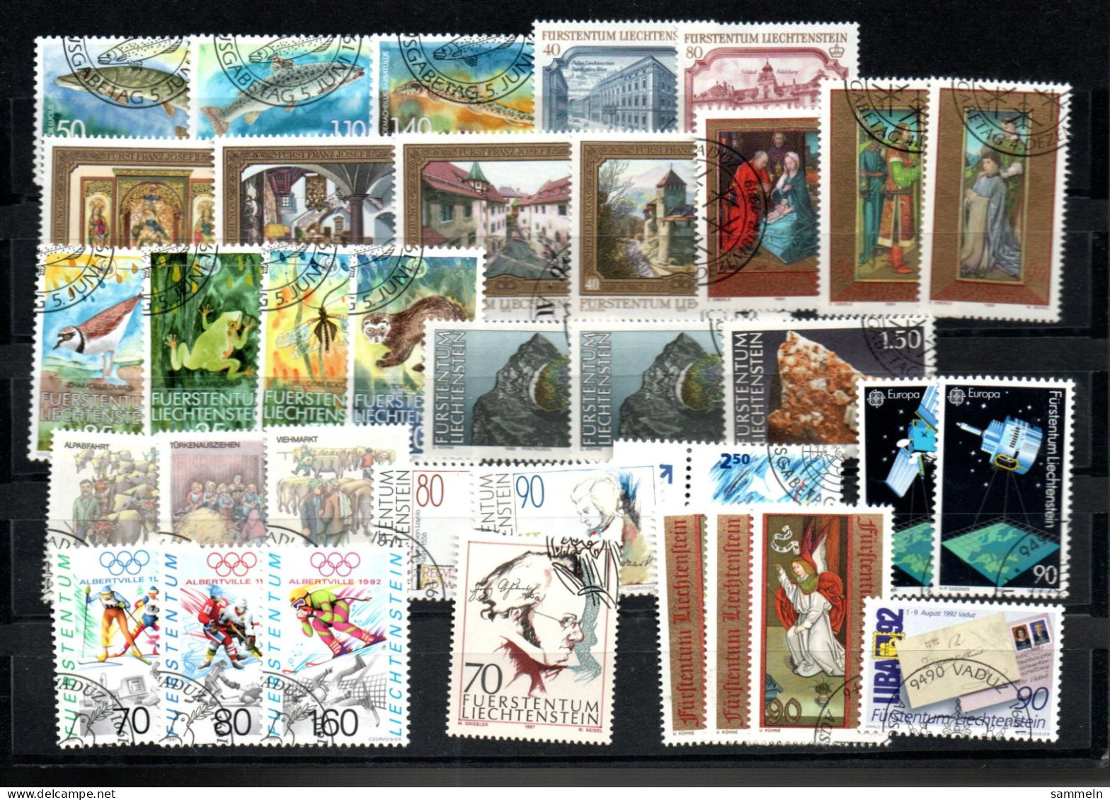 Liechtenstein Lot Auf Steckkarte, Gestempelt - Collections