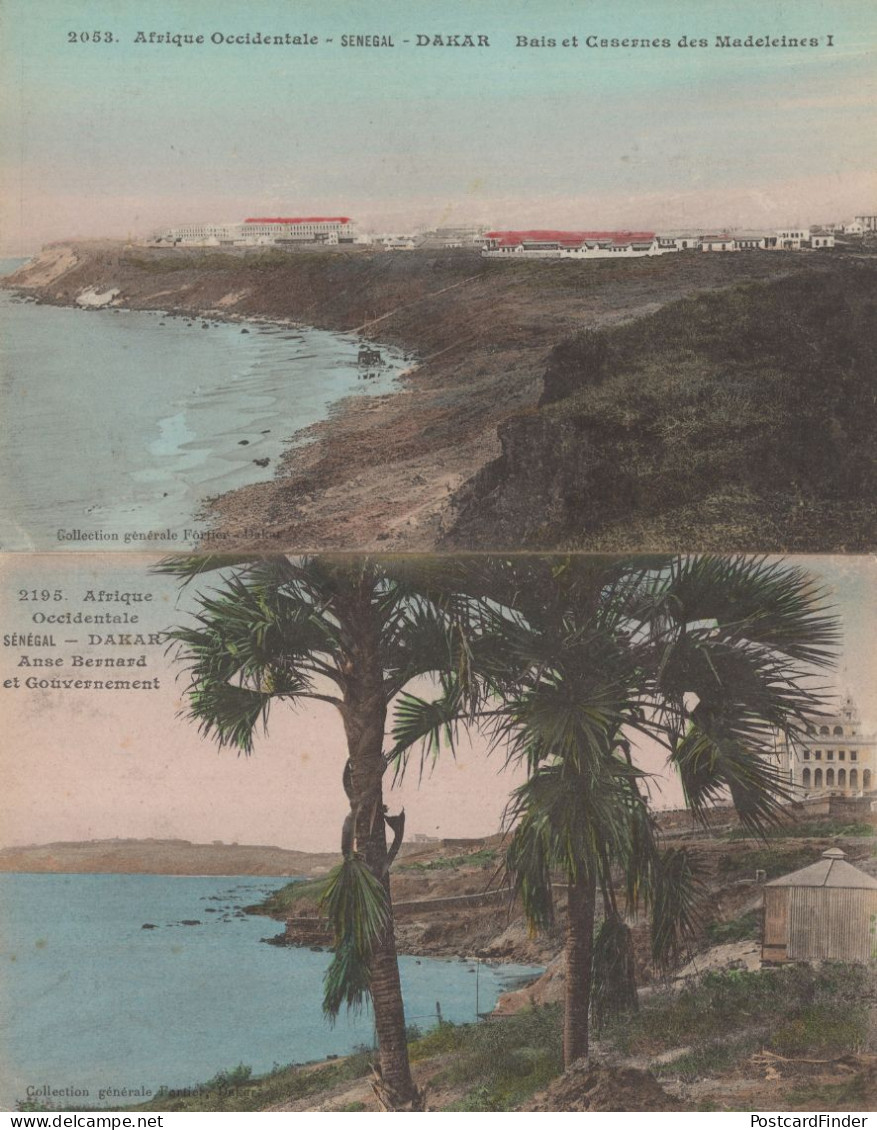 Dakar Senegal 2x Panorama Coast Antique Postcard S - Non Classés