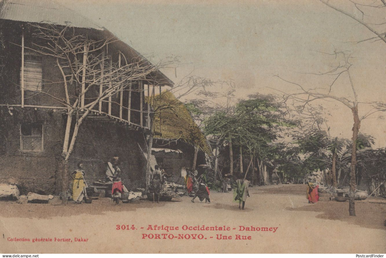 Dahomey Africa Dakar Antique Une Rue African Street Old Postcard - Non Classés