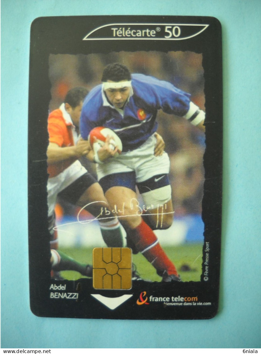 7620 Télécarte  Collection Abdel BENAZZI  SPORT RUGBY   ( 2 Scans ) 50 U - Deportes