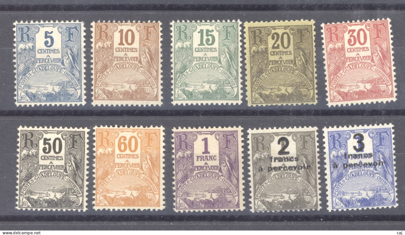 Guadeloupe  -  Taxe  :  Yv  15-24  * - Timbres-taxe