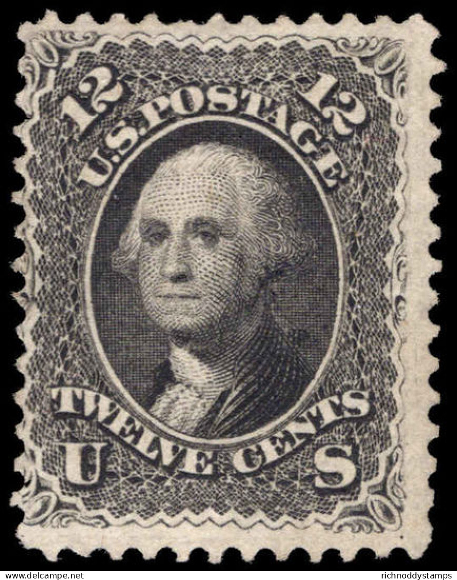 USA 1861 12c Grey-black Unused No Gum. - Unused Stamps