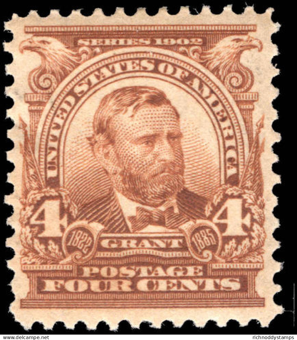 USA 1902-08 4c Grant Fine Mounted Mint. - Unused Stamps