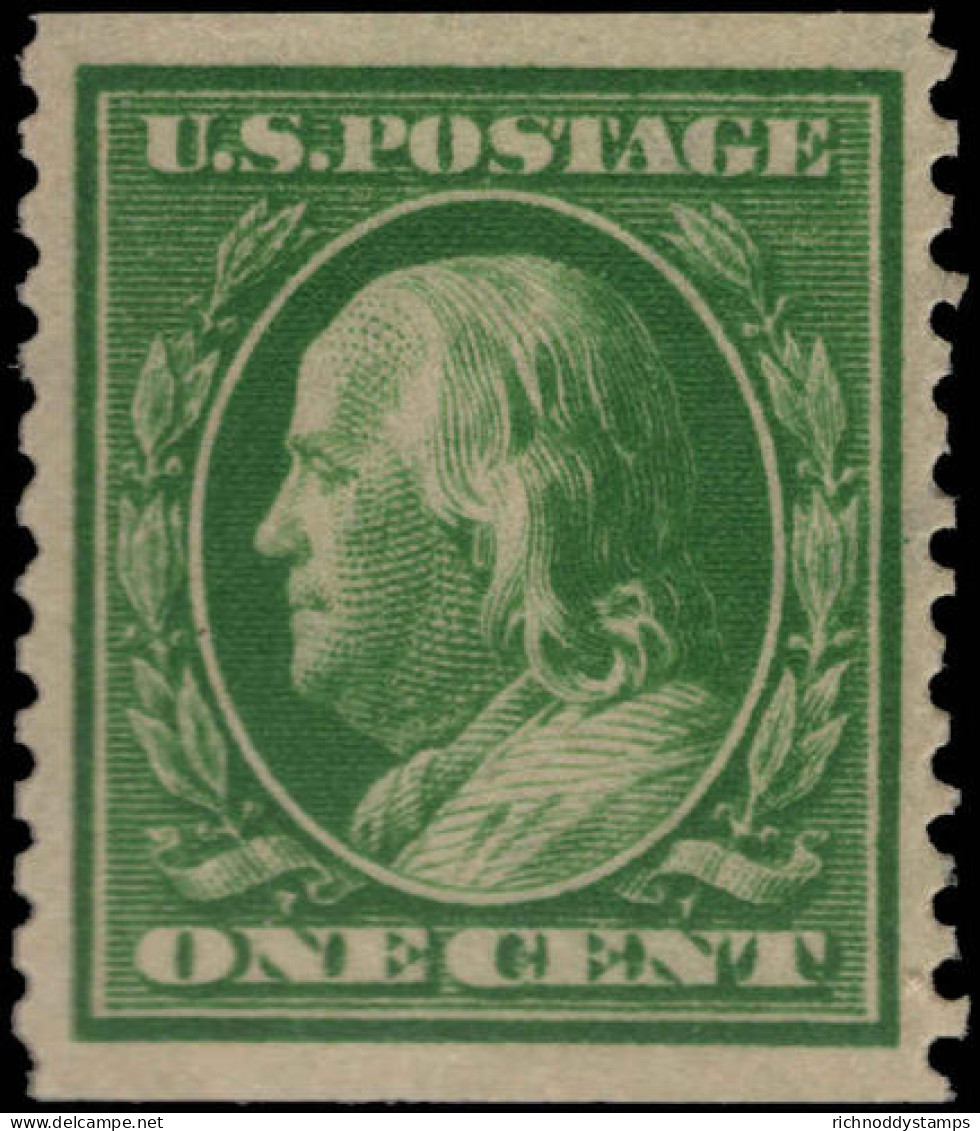 USA 1908-10 1c Green Imperf X Perf 12 Lightly Mounted Mint. - Neufs