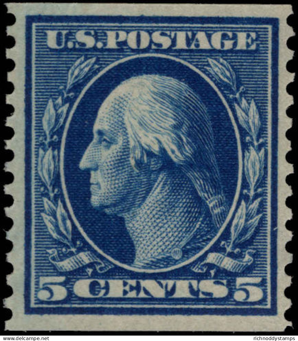 USA 1908-10 5c Blue Imperf X Perf 12 Lightly Mounted Mint. - Nuevos