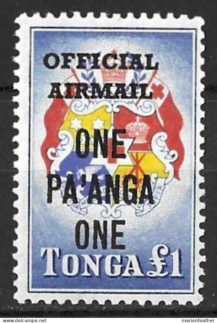 TONGA....QUEEN ELIZABETH II...(1952-22..)...." 1962.."....OFFICIAL AIRMAIL....H334.£1......SG016......L.MH.... - Tonga (...-1970)