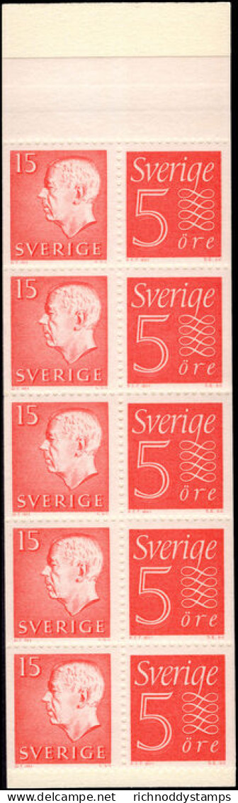 Sweden 1957 White Number 1k Booklet Unmounted Mint. - Nuovi