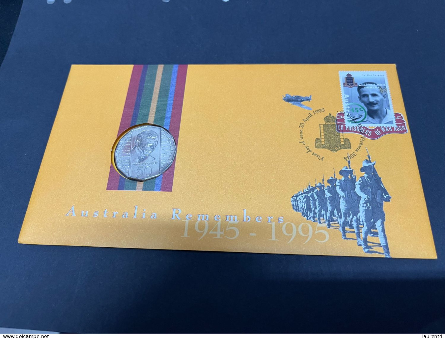 (1 S 9) PNC Australia 1995 - Australia Remembers 1945-1995 RAM 50c 'Weary Dunlop" Coin On Cover - 50 Cents