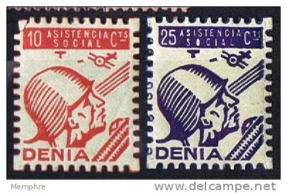 DENIA  Assistencia Social 10 Y 25 Cts ** - Republican Issues