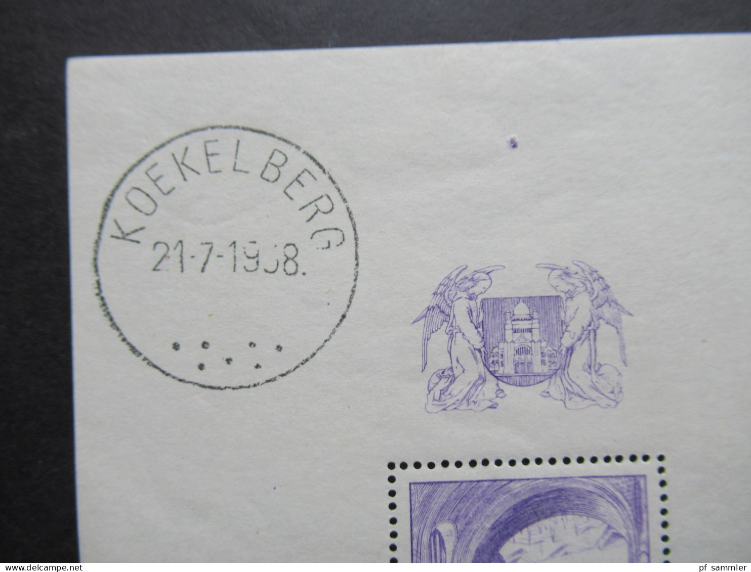 Belgien Block 8 Basilika Koekelberg, Gezähnt, Gestempelt Mit Ersttagsstempel 21.7.1938 Mit Punkten! Falz / * - 1924-1960