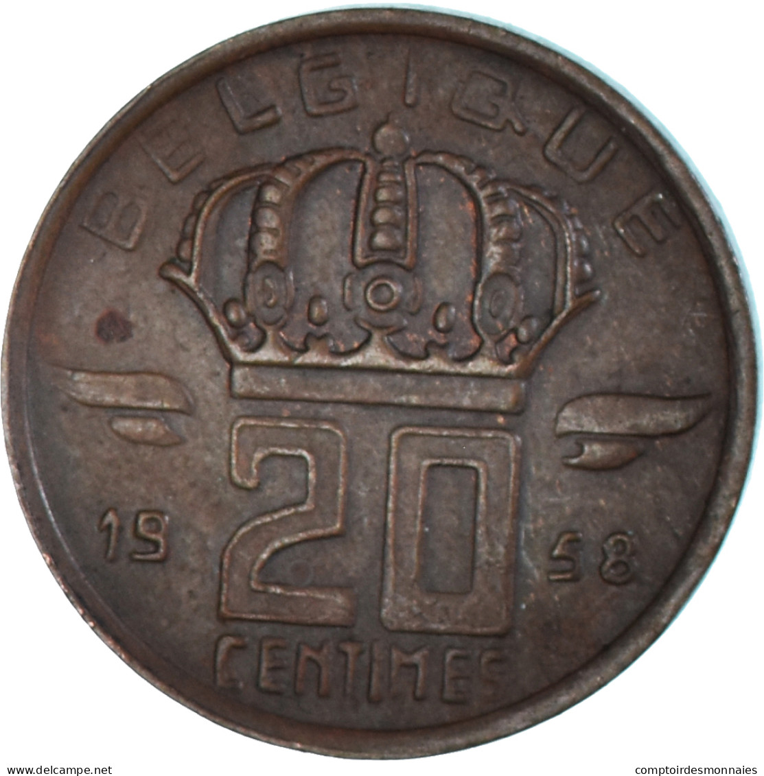 Monnaie, Belgique, 20 Centimes, 1958 - 20 Cent