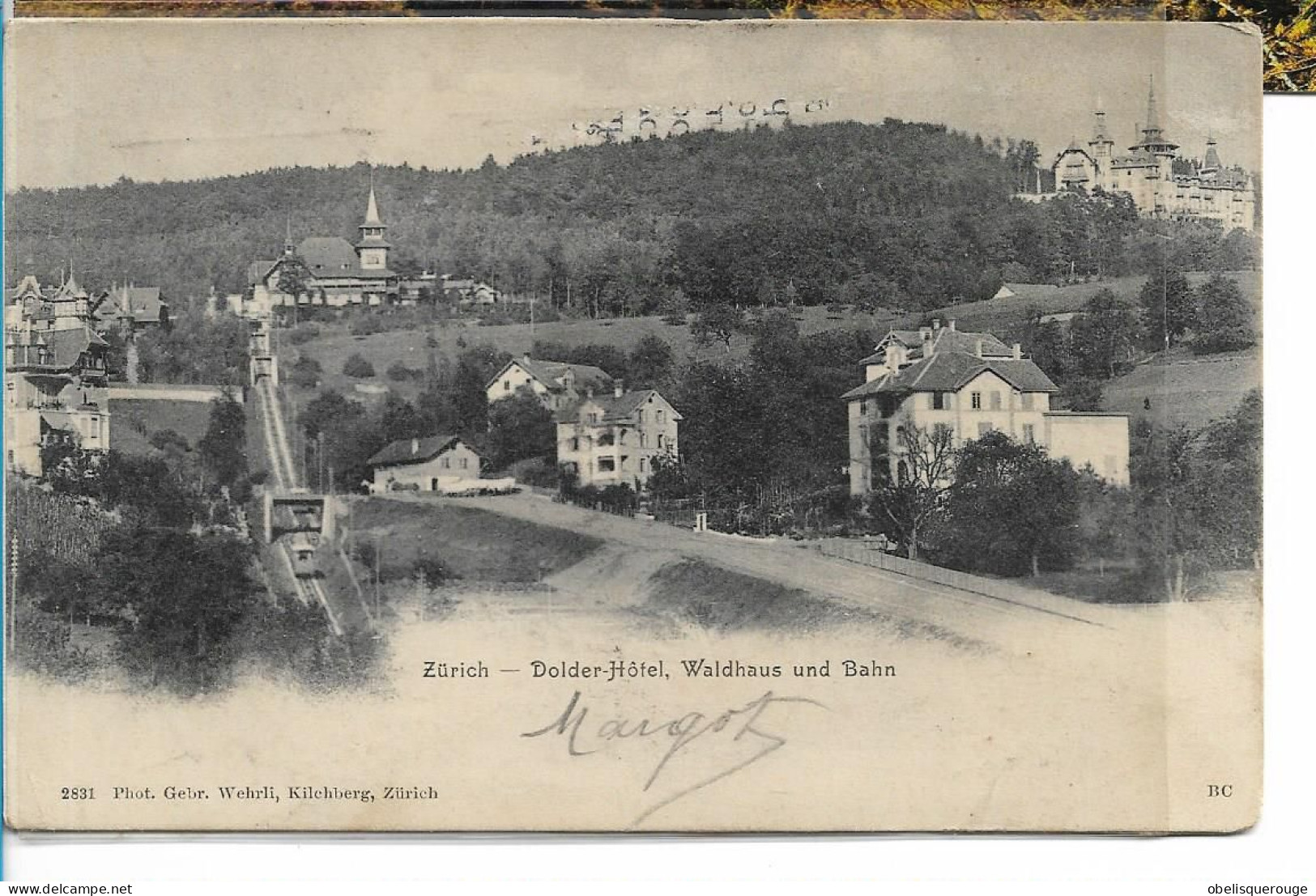 ZURICH  POLDER DOLDER HOTEL WALDHAUS UND BAHN N° 2831 ED WEHRLI EN1903 PRECURSEUR - Wald