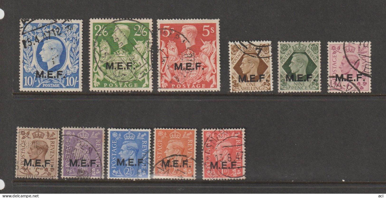Italy British Occupation M.E.F.  1943-47  Definitives Used, - Occup. Britannica MEF