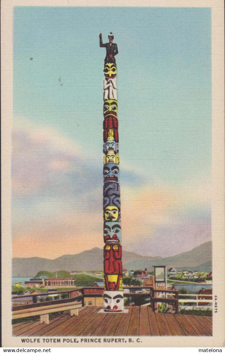 CANADA COLOMBIE BRITANNIQUE PRINCE RUPPERT WOLFE TOTEM POLE - Prince Rupert