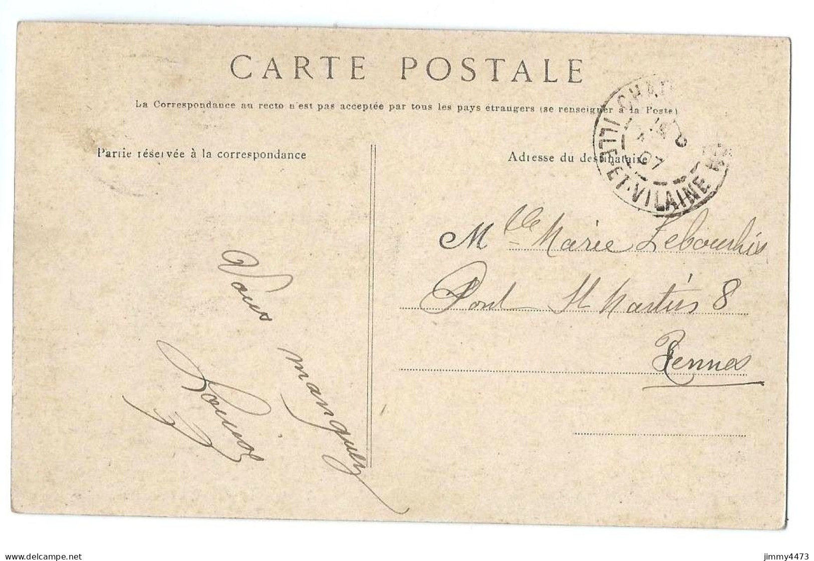 CPA - CHATEAUGIRON ( I.-et-V.) - Vue Générale En 1907 - N° 21 - Edit. B. Mary Ronsselier - Châteaugiron