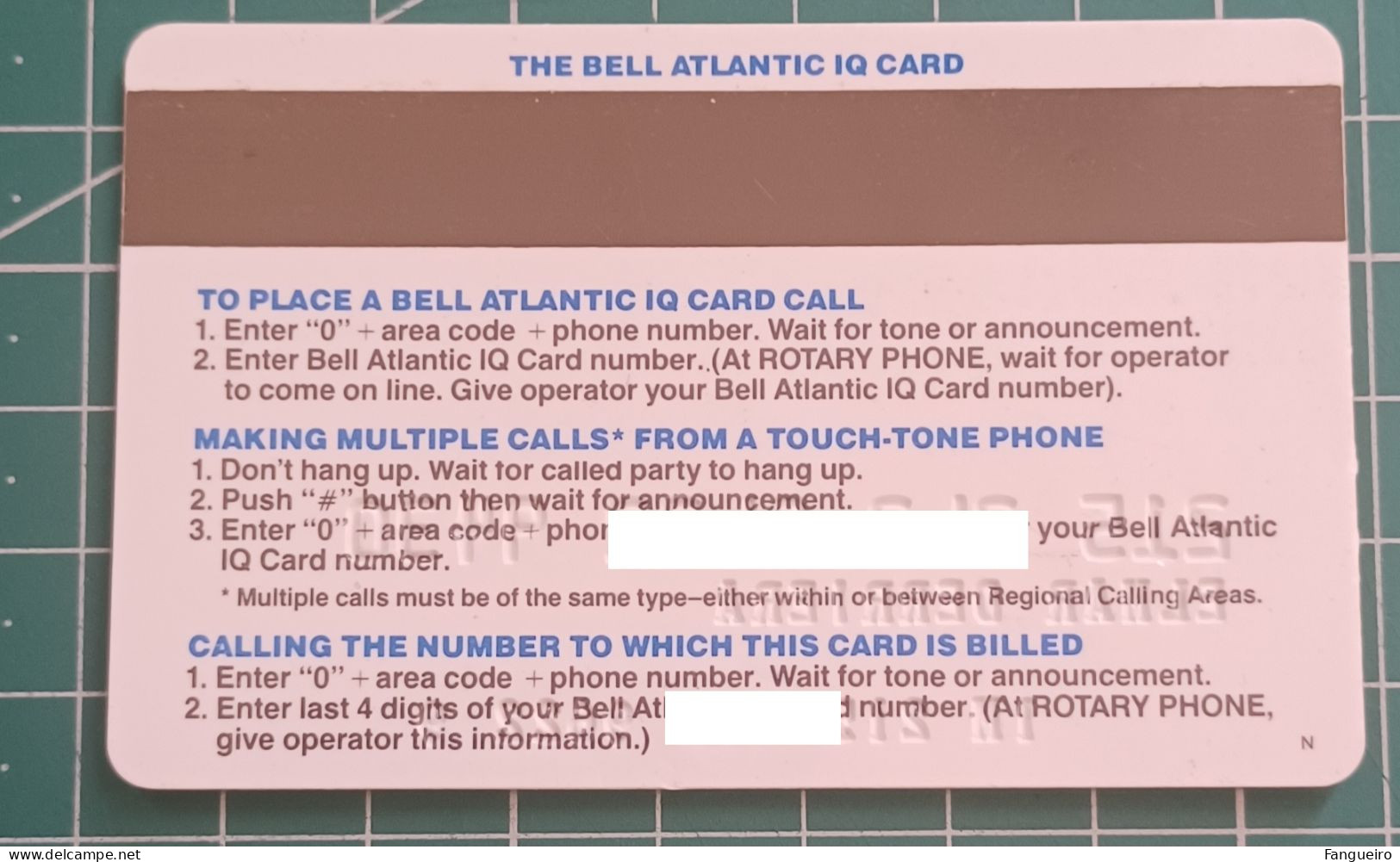 USA PHONECARD BELL ATLANTIC - Andere & Zonder Classificatie