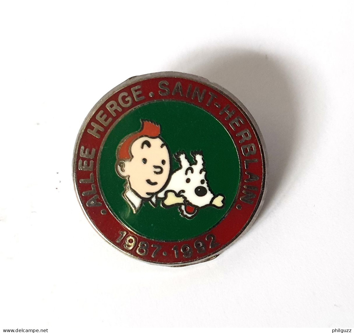 RARE PIN'S TINTIN SAINT HERBLAIN ALLEE HERGE 1992 - CAC NANTES - Pins