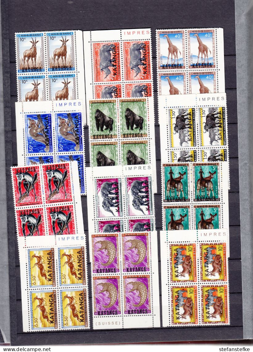 Katanga : Ocb Nr:  6 - 17 ** MNH  (zie Scan) - Katanga