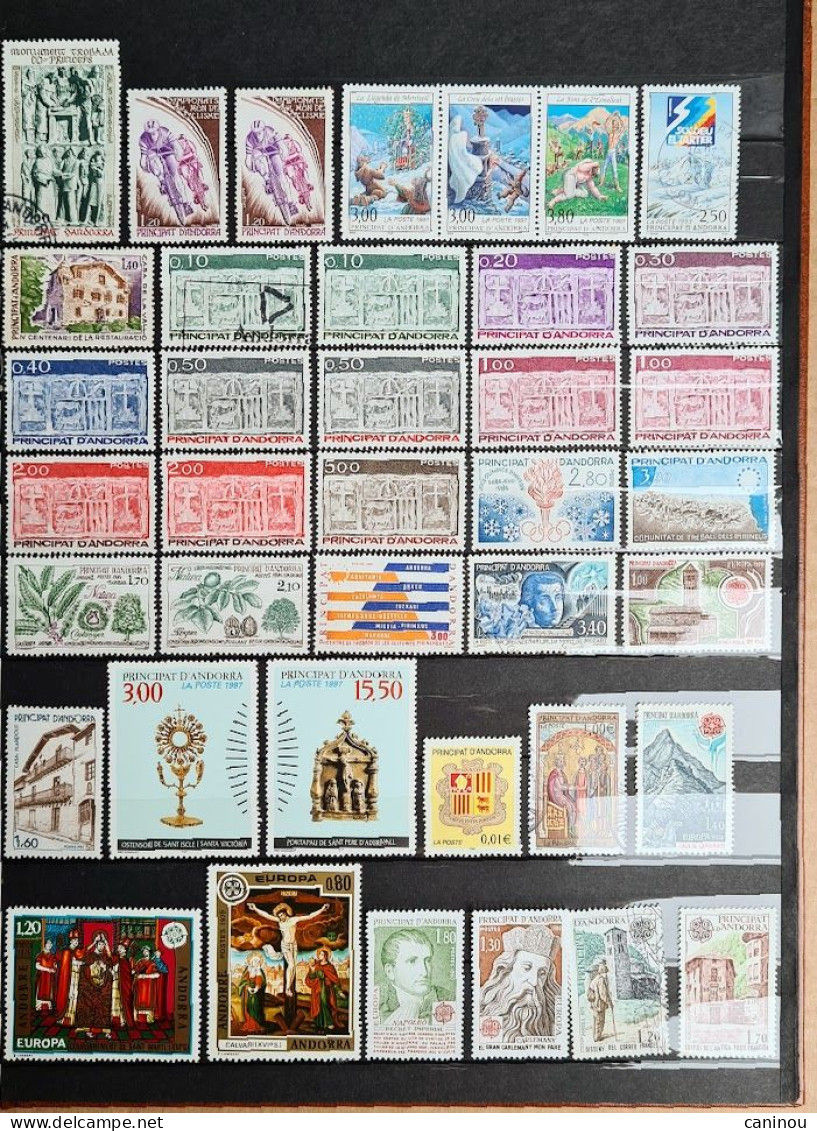 ANDORRE FRANCAIS LOT 140 TIMBRES - Verzamelingen