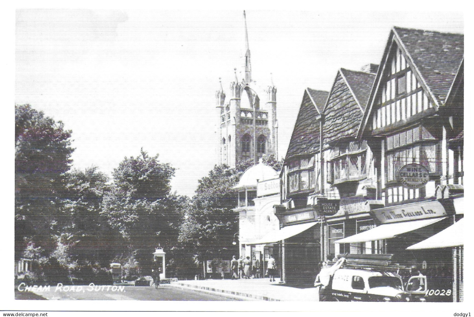 REPRODUCTION CARD. CHEAM ROAD, SUTTON, Circa 1951, SURREY, ENGLAND. UNUSED POSTCARD   Sa9 - Surrey