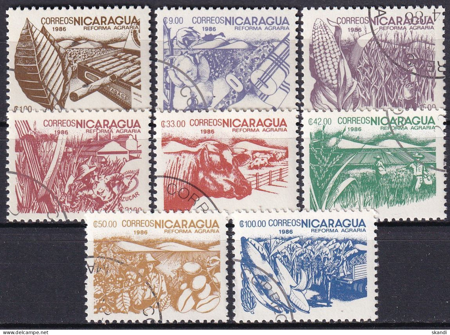NICARAGUA 1986 Mi-Nr. 2668/75 O Used - Aus Abo - Nicaragua