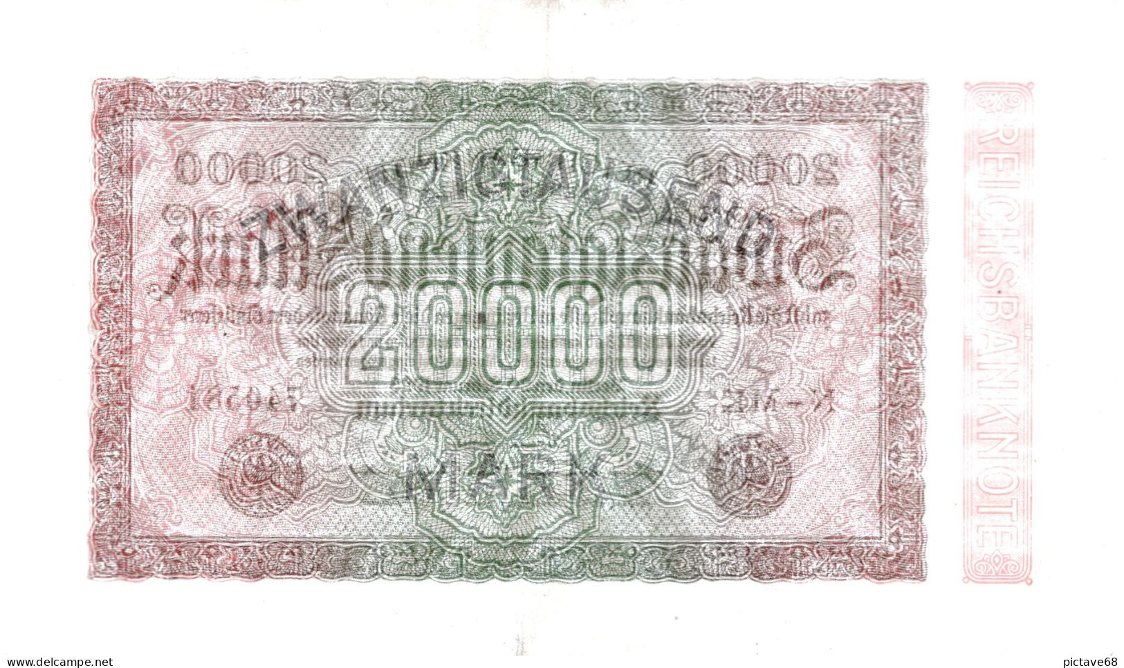 ALLEMAGNE / REICHSBANKNOTE DE 20000 MARK  BON ETAT - 20.000 Mark