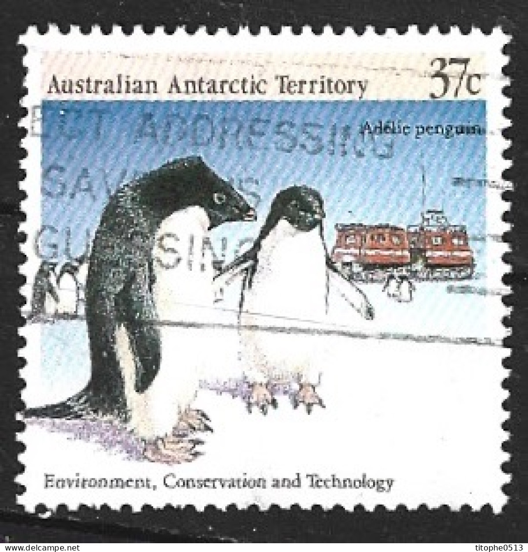 ANTARCTIQUE AUSTRALIEN. N°82 Oblitéré De 1988. Manchots Adélie. - Antarktischen Tierwelt