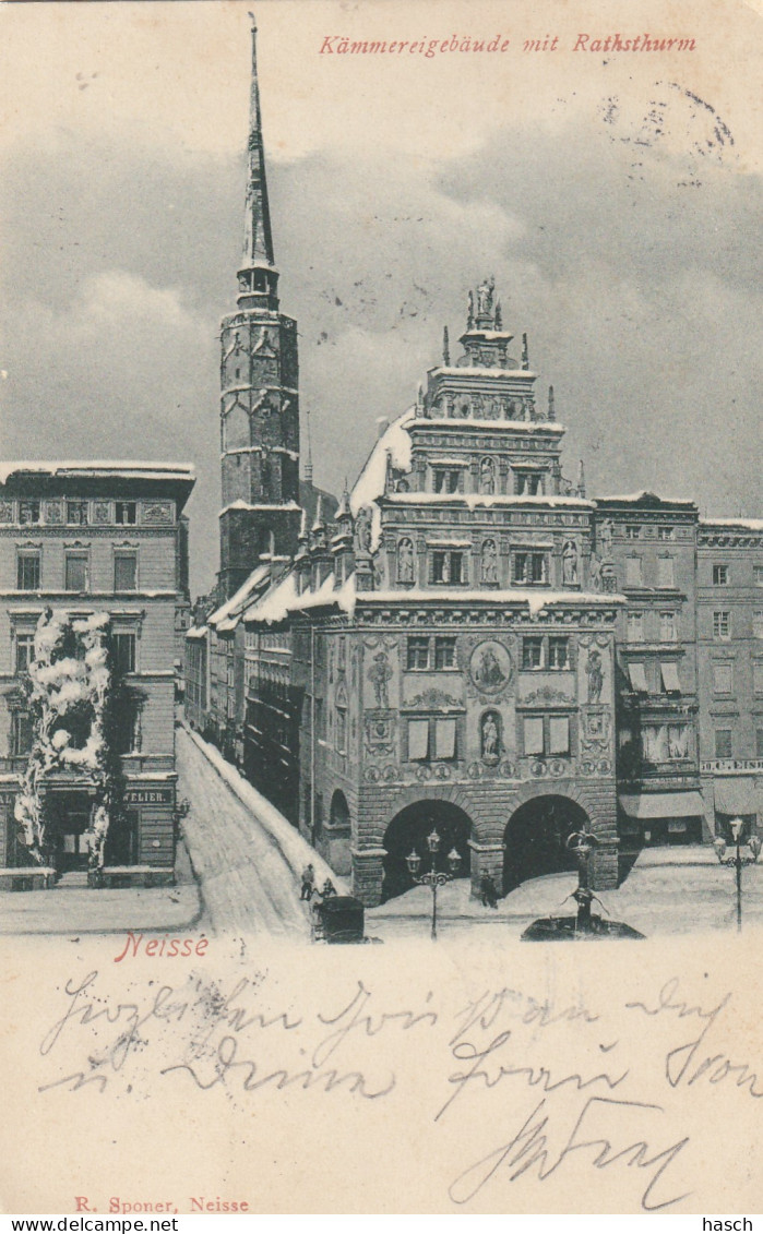 4901 10 Neisse, Kämmereigebäude Mit Rathsthurn. 1902.  - Schlesien