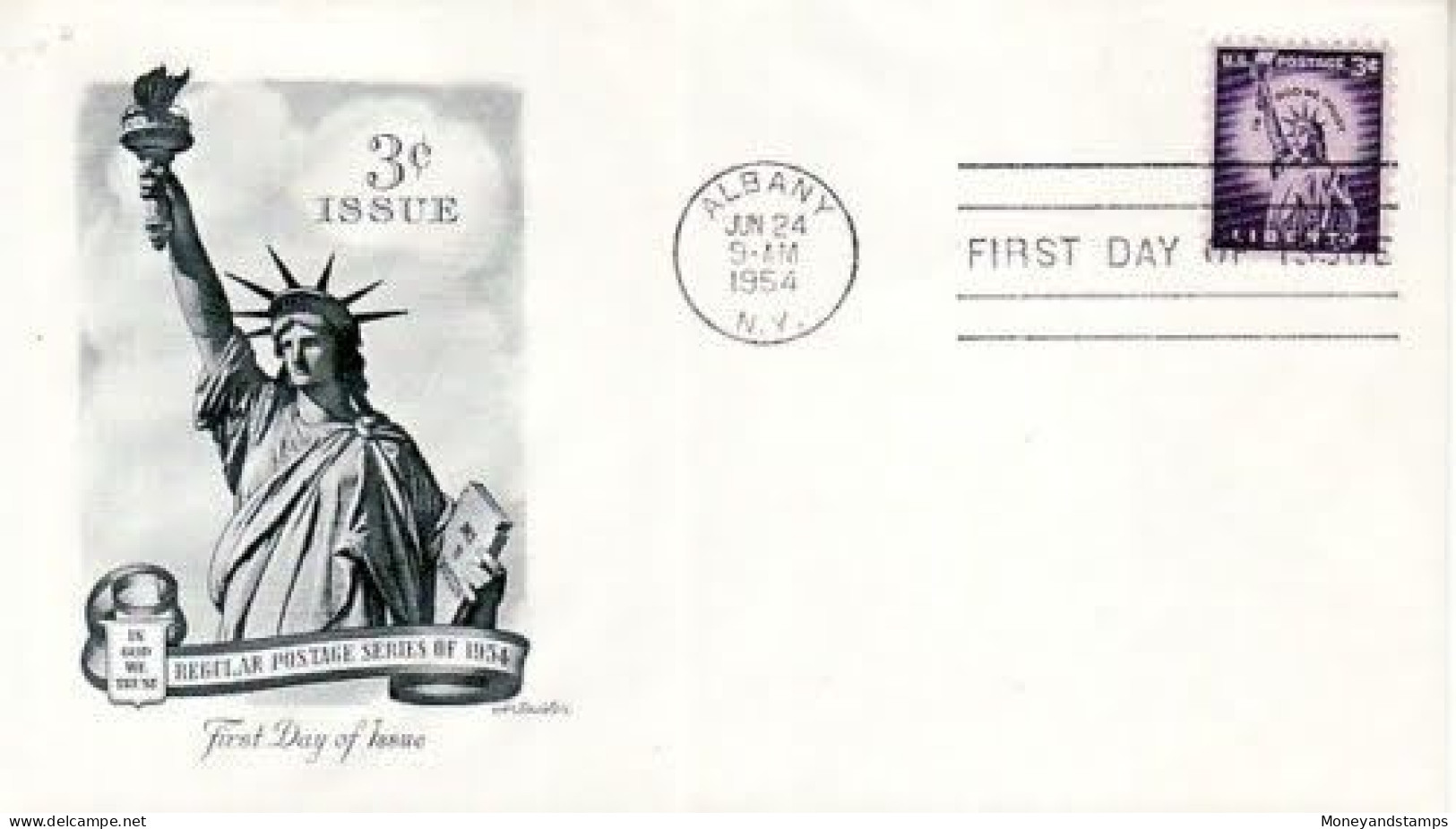 USA - FDC 1954 - Liberty Issue - Scott A482 - VVF - 1951-1960