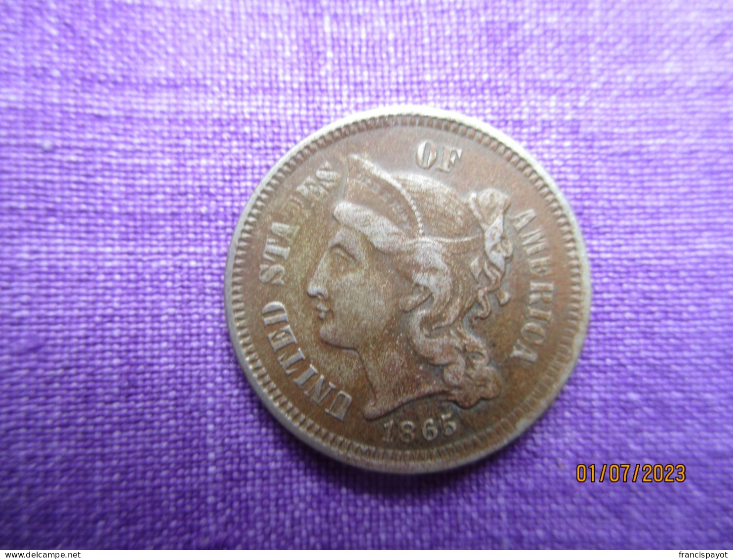 USA: III Cents 1865 - 2, 3 & 20 Cent