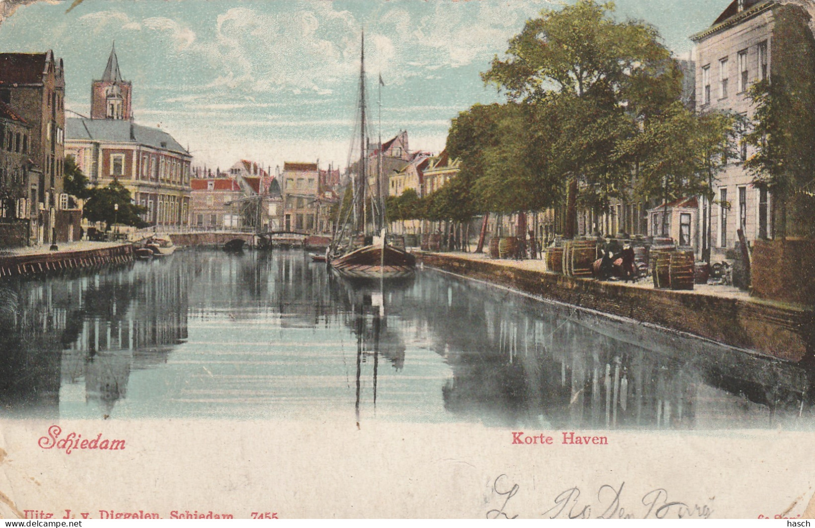 4903 25 Schiedam, Korte Haven. 1903. (Zie Hoeken En Achterkant) - Schiedam