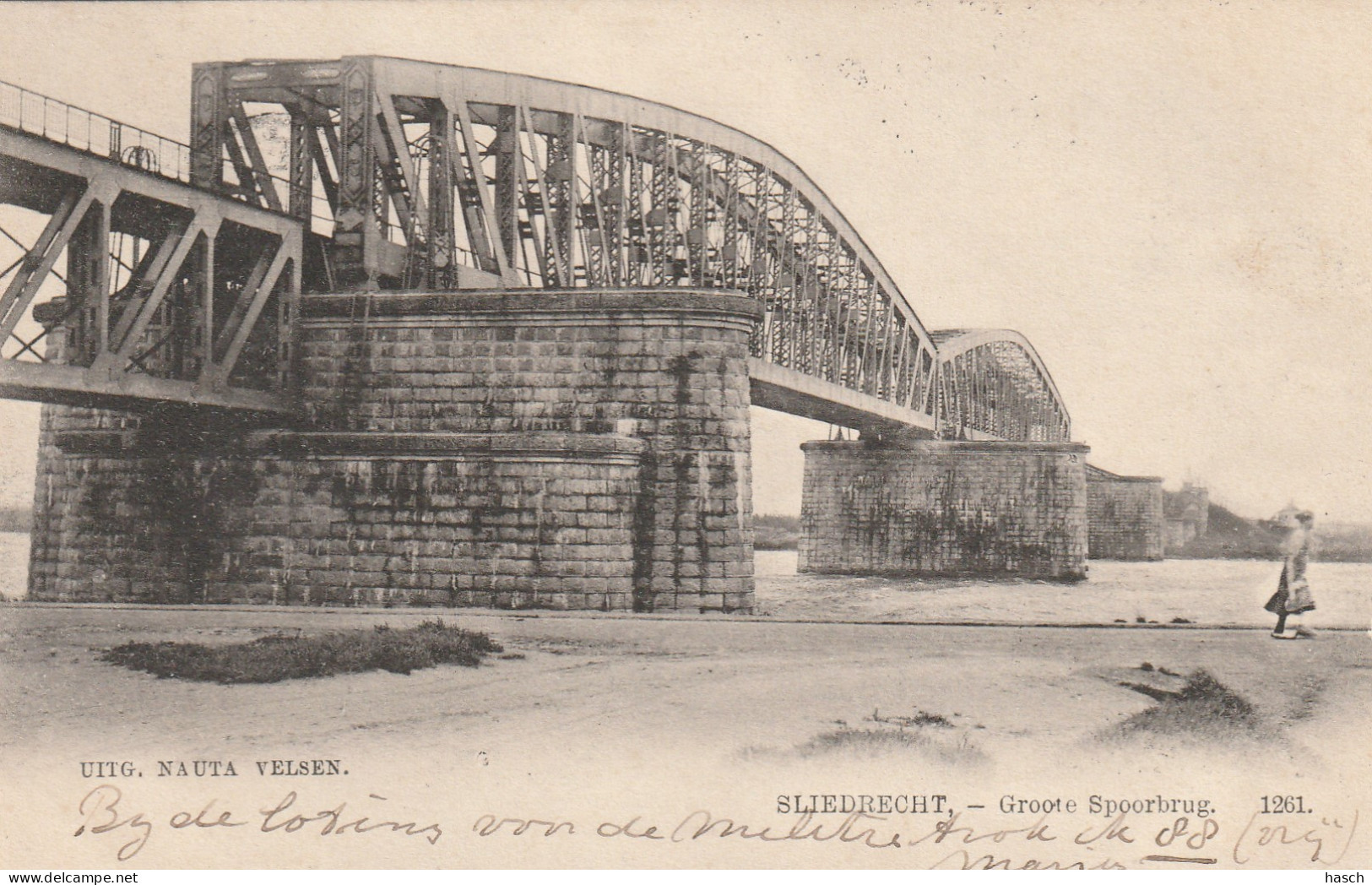 4903 54 Sliedrecht, Groote Spoorbrug Rond 1900. (Kleine Beschadiging Rechterkant) - Sliedrecht