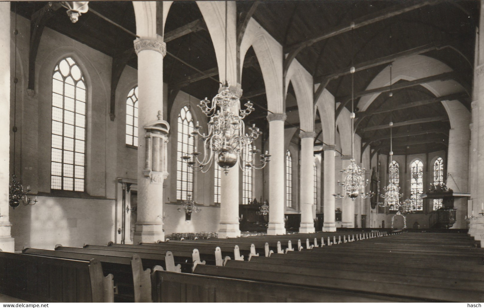 4903 86 Schiedam, Interieur Grote Kerk. (FOTOKAART) - Schiedam