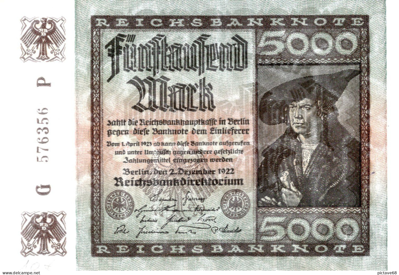 ALLEMAGNE / REICHSBANKNOTE DE 5000 MARK TRES BEAU - 5000 Mark