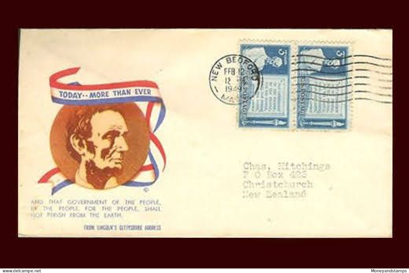 USA 1948 Herdenkings Omslag - Lincoln Gettysburg Address - Scott 978 A425 - 1941-1950