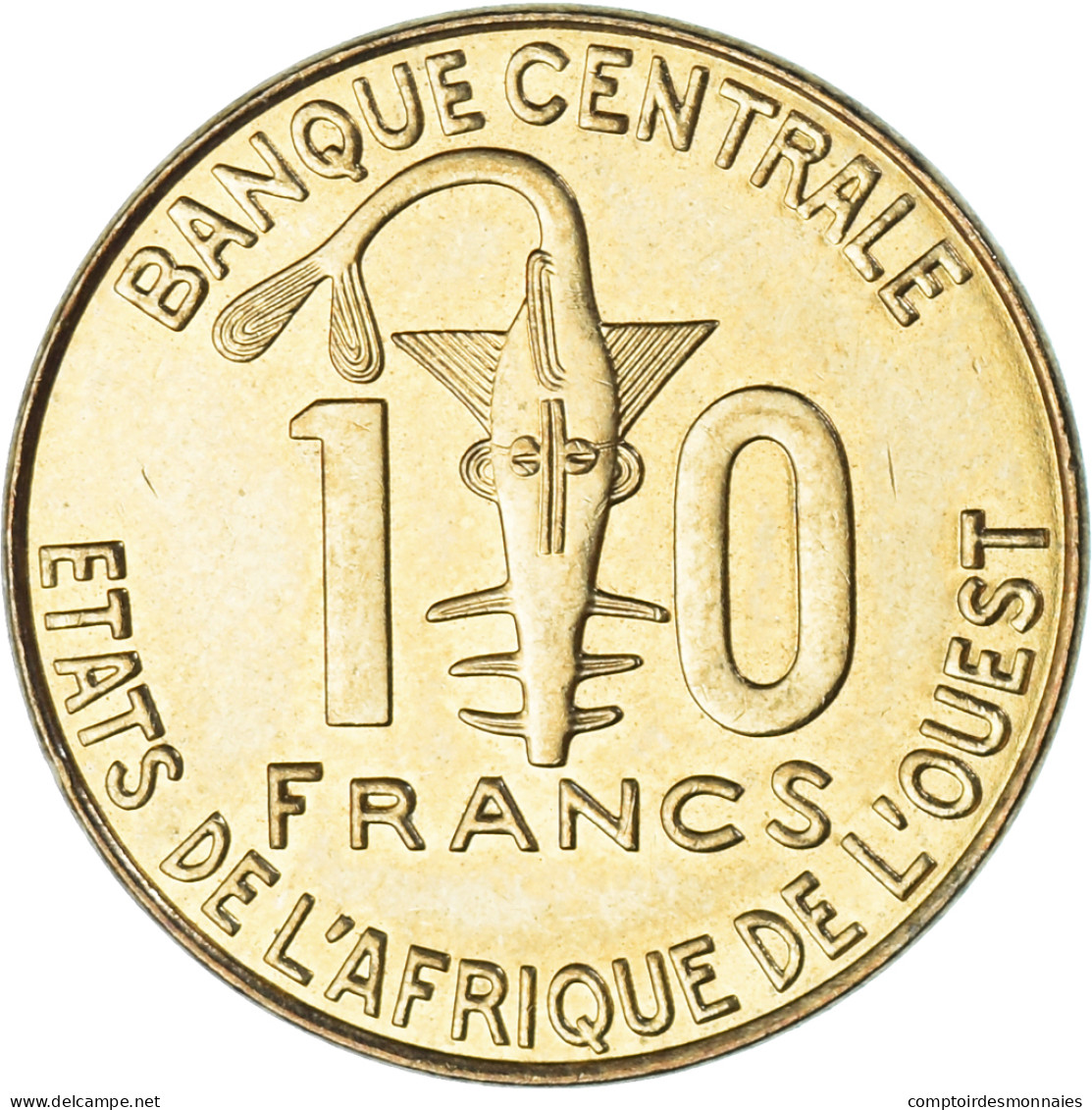 Monnaie, Communauté économique Des États De L'Afrique De L'Ouest, 10 Francs - República Centroafricana