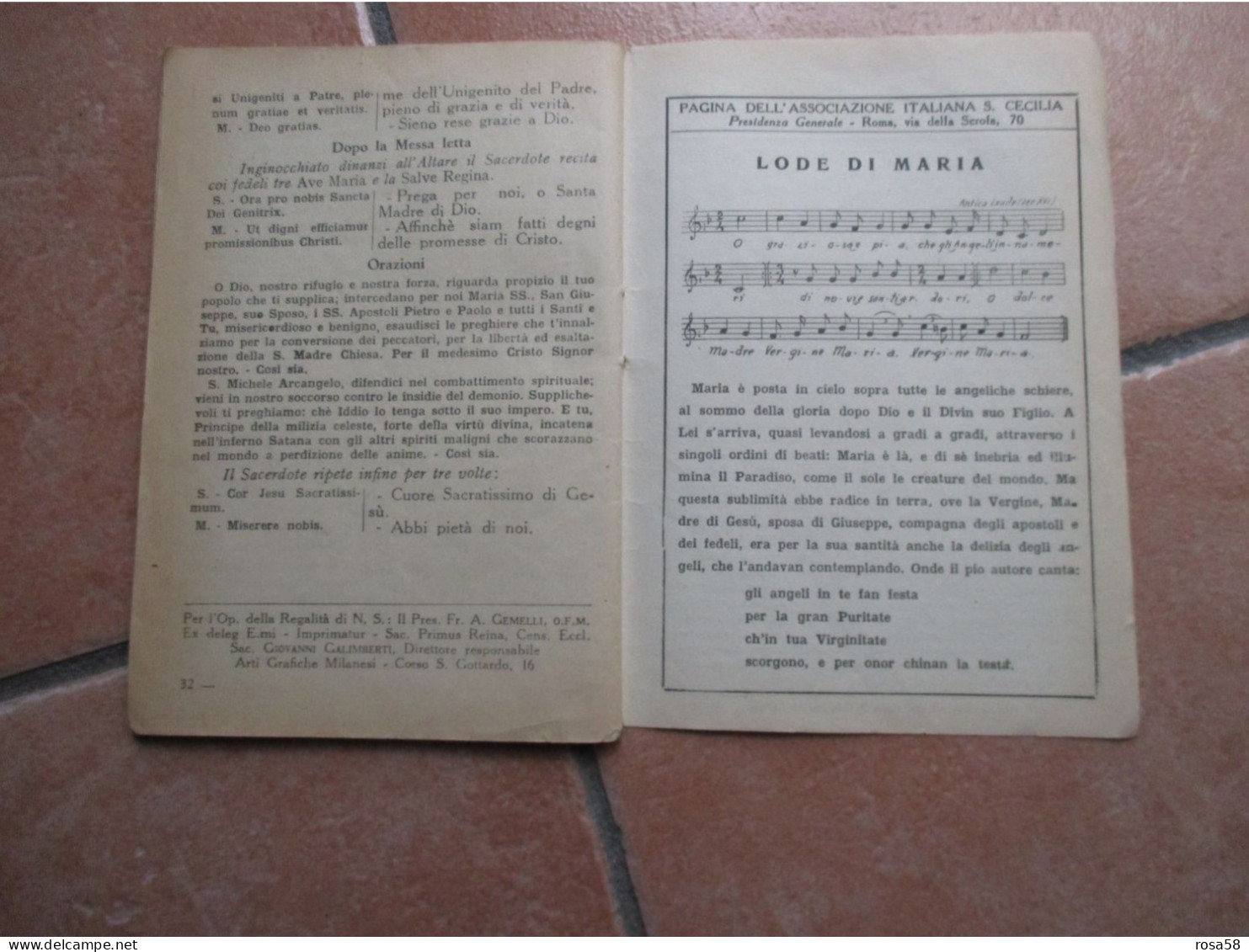 RELIGIONE 3 Settembre  1933 La Santa Messa Popolo Italiano Pubblicaz.settimanale MUSICA Lode Di Maria - Religion